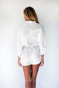 LYRA SHIRT DRESS - WHITE