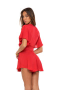 IRINI PLAYSUIT - SCARLET