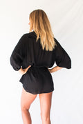 LYRA SHIRT DRESS - BLACK