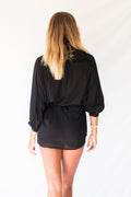 LYRA SHIRT DRESS - BLACK